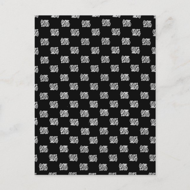 Cartão Postal classic fuckyou pattern (Frente)