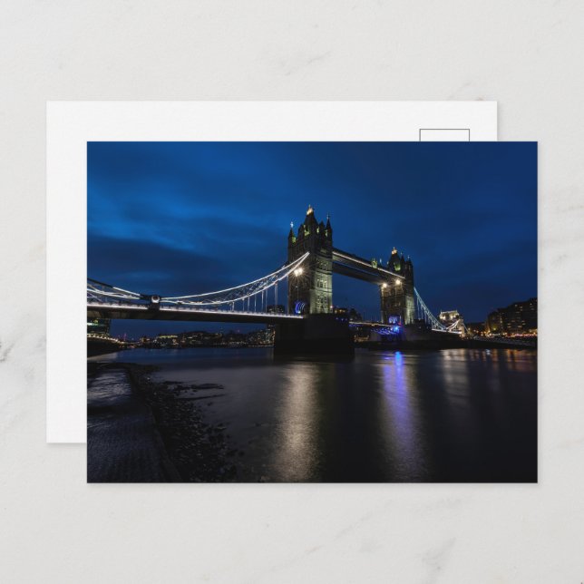 Cartão Postal Classic London Tower Bridge Scenic View Postcard (Frente/Verso)