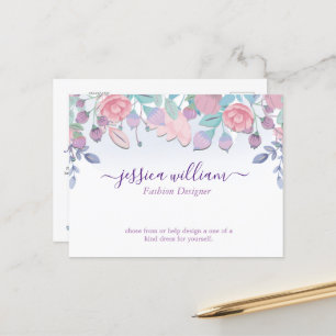 Cartão Postal Clássica Moderna - Cor da Água Azul - Hydrangeas F