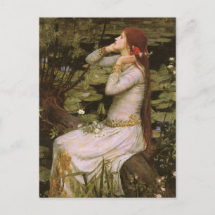 Cartão Postal Clássica Ophelia de Shakespeare Lírio de Lago Arte