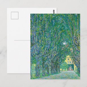 Cartão Postal Clássica Paisagem da Natureza Verde de Klimt Arte 