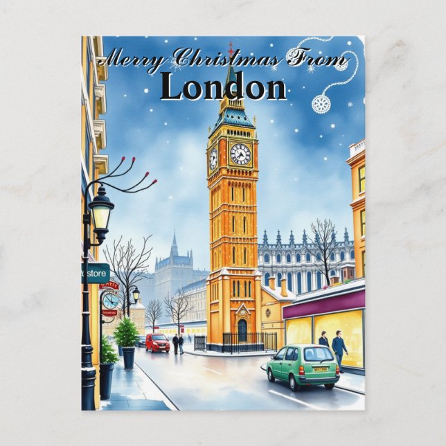 Cartão Postal Clássico Big Ben London Vintage (Frente)