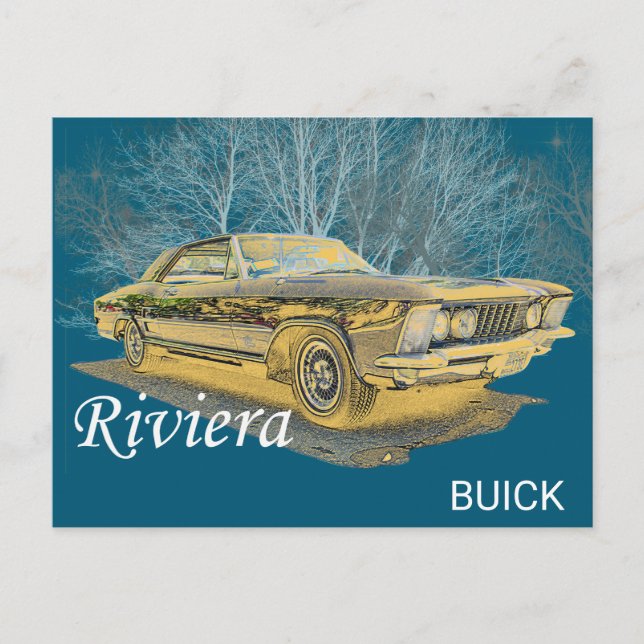 Cartão Postal Clássico Buick Riviera (Frente)