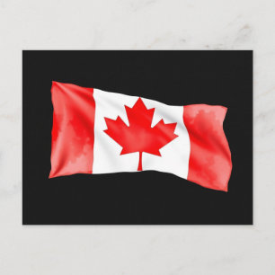 Cartão postal clássico da bandeira do Canadá