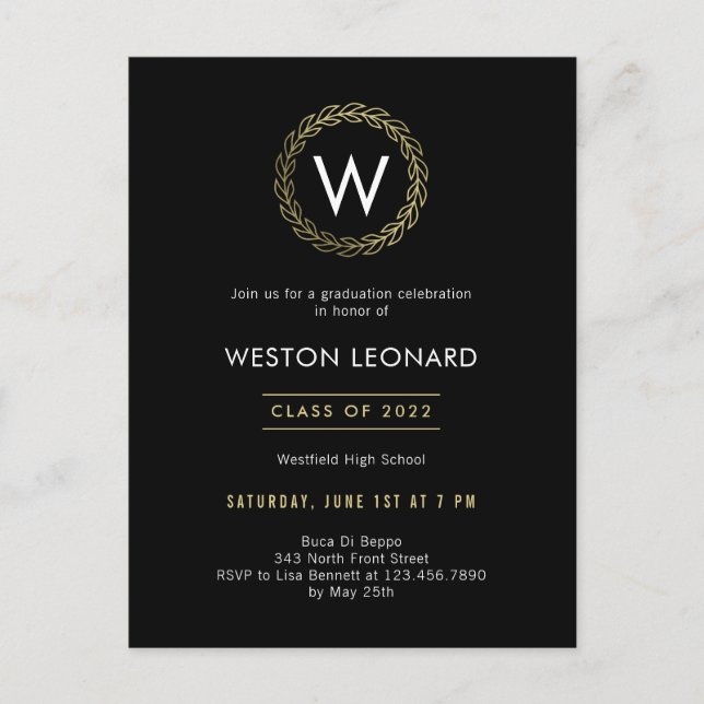 Cartão-postal Clássico de Convite para Formatação (Frente)