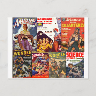 Cartão postal clássico de ficção científica