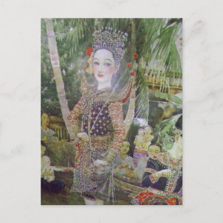 cartão postal clássico de impressão de retrato com