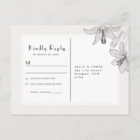 Cartão postal Clássico de Lírios Florais Ilustrado