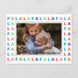 Cartão Postal Clássico Divertido FA LA LA Foliday