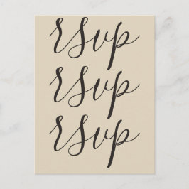 Cartão postal clássico e sofisticado "rsvp"