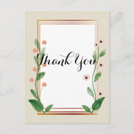 Cartão Postal Clássico & Elegante Sofisticado Obrigado