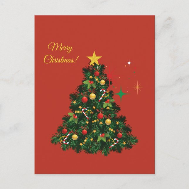 Cartão Postal Clássico Feliz Natal (Frente)
