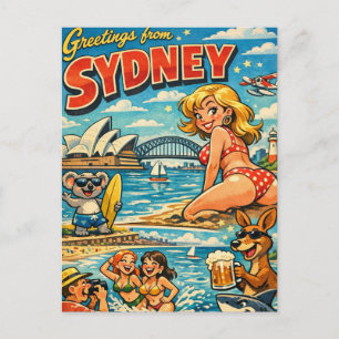 Cartão Postal Clássico Malandro de Sydney