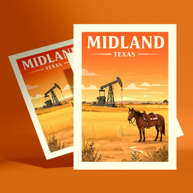 Cartão Postal Clássico Midland Texas (Criador carregado)