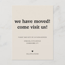 Cartão Postal Clássico Minimalista de Ardósia Anún