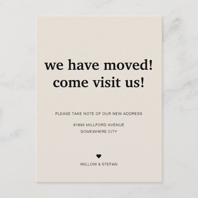 Cartão Postal Clássico Minimalista de Ardósia Anún (Frente)