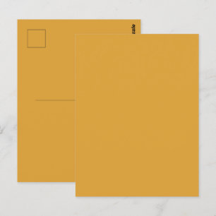 Cartão Postal Clássico Natal Dourado Outono Inverno Cor Sólida