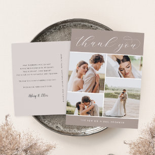 Cartão Postal Clássico Quatro   Agradecimento de Casamento com M