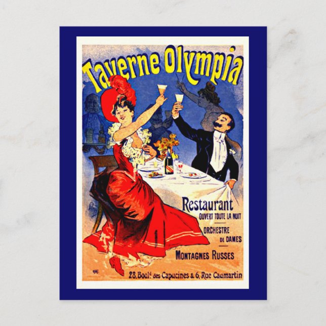 Cartão postal clássico/Vintage-Jules Chéret 4 (Frente)