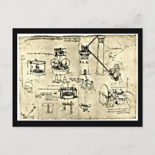 Cartão postal clássico/Vintage-Leonardo da Vinci