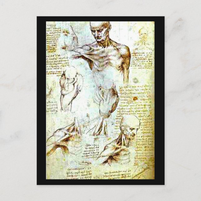 Cartão postal clássico/Vintage-Leonardo da Vinci 1 (Frente)