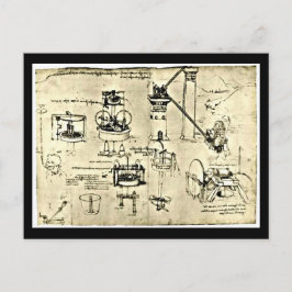 Cartão postal clássico/Vintage-Leonardo da Vinci 1