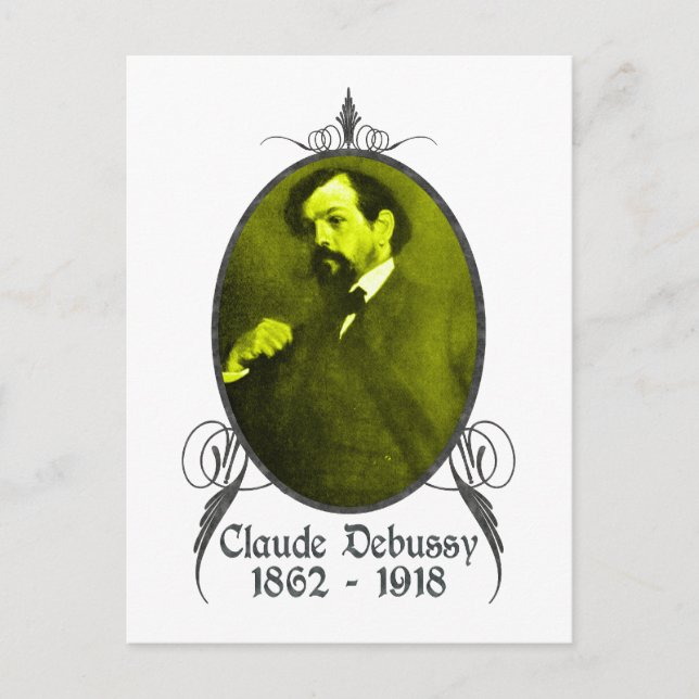 Cartão Postal Claude Debussy (Frente)