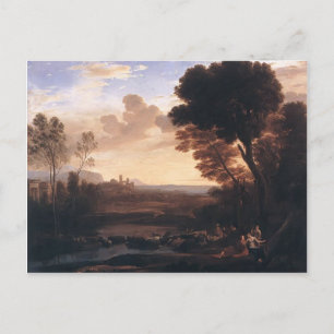 Cartão Postal Claude Lorrain - Paisagem com Paris e Oenone