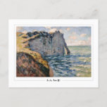 Cartão Postal Claude Monet #38-2 - Belas Artes<br><div class="desc">Claude Monet - O Cliff De Aval Etretat. Cartaz de arte e assinatura #38-2 da Zedign House. Para mais imagens e designs de Claude Monet - Paintings & Drawing Vol 2,  visite https://books.zedign.com/zas/3.html</div>