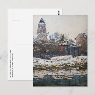 Cartão Postal Claude Monet - A Igreja em Vetheuil