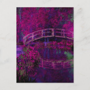 Cartão Postal Claude Monet A Ponte Japonesa roxa