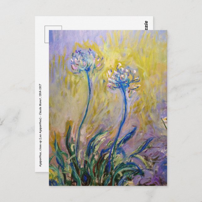 Cartão Postal Claude Monet - Agapanthus (Frente/Verso)
