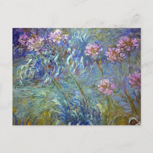 Cartão Postal Claude Monet Agapanthus (Frente)