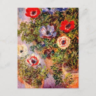 Cartão Postal Claude Monet Anemonen