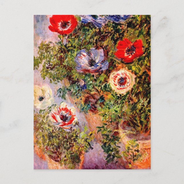 Cartão Postal Claude Monet Anemonen (Frente)