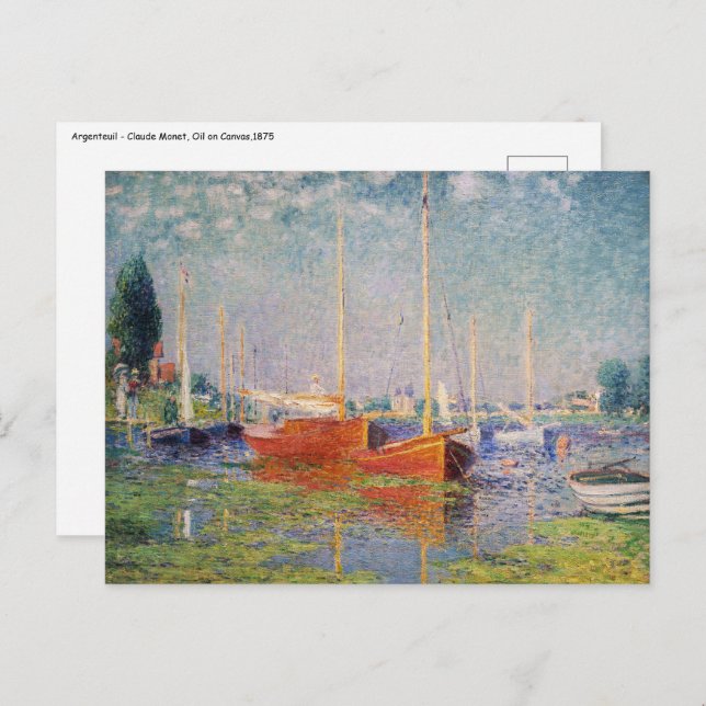 Cartão Postal Claude Monet - Argenteuil (Frente/Verso)