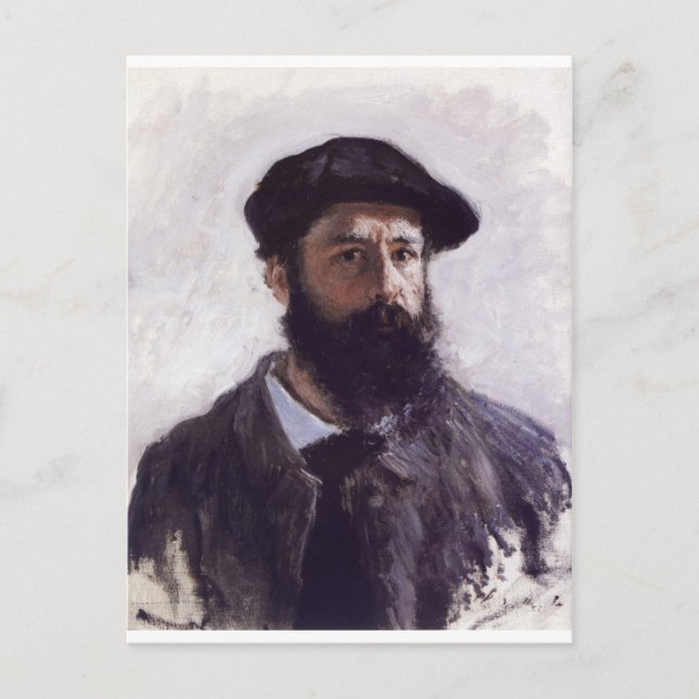 Cartão Postal Claude Monet - Autorretrato com boina 1886 (Frente)