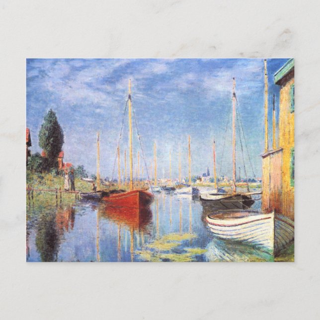 Cartão Postal Claude Monet: Barcos de Prazer na Argentina (Frente)