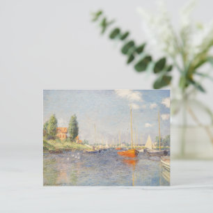 Cartão Postal Claude Monet. Barcos Vermelhos, Argenteuil