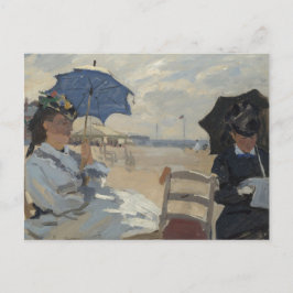 Cartão Postal Claude Monet Beach Scene
