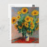 Cartão Postal Claude Monet - Buquê de Sunflower<br><div class="desc">Buquê de girassóis/Buquê de tornesóis - Claude Monet,  Oil on Canvas,  1881</div>