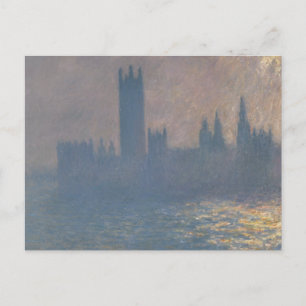 Cartão Postal Claude Monet - Câmaras do Parlamento, luz do sol