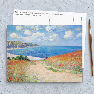 Cartão Postal Claude Monet - Caminho nos Campos de Trigo em Pour