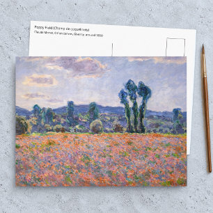 Cartão Postal Claude Monet - Campo de Papoulas 1890 (Giverny)