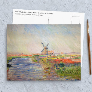 Cartão Postal Claude Monet - Campo de Tulipas na Holanda