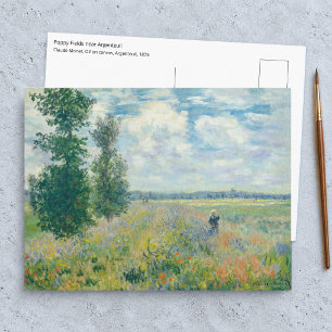 Cartão Postal Claude Monet - Campos de Papoulas perto de Argente