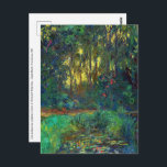 Cartão Postal Claude Monet - Canto de um Lago com Nenúfares<br><div class="desc">Canto do tanque com nenúfares / Canto de um Lago com Nenúfares - Claude Monet,  Óleo sobre tela,  1918</div>