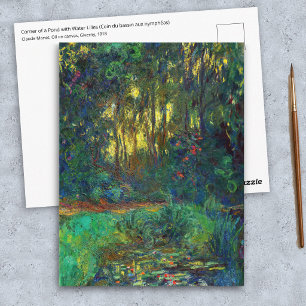 Cartão Postal Claude Monet - Canto de uma Lagoa com Nenúfares