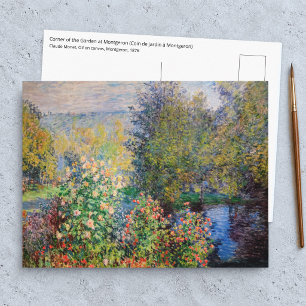 Cartão Postal Claude Monet - Canto do Jardim em Montgeron
