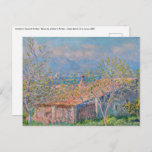 Cartão Postal Claude Monet - Casa dos Jardineiros em Antibes<br><div class="desc">Casa do jardineiro em Antibes / Maison de jardinier à Antibes - Claude Monet,  Oil on Canvas,  1888</div>